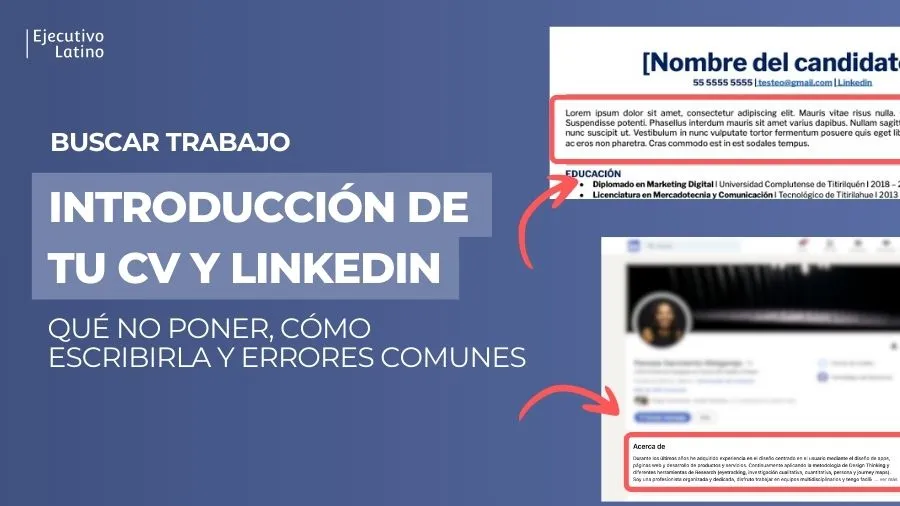 Imagen principal del blog ¿Qué debería poner en la introducción de mi CV y mi perfil de LinkedIn?